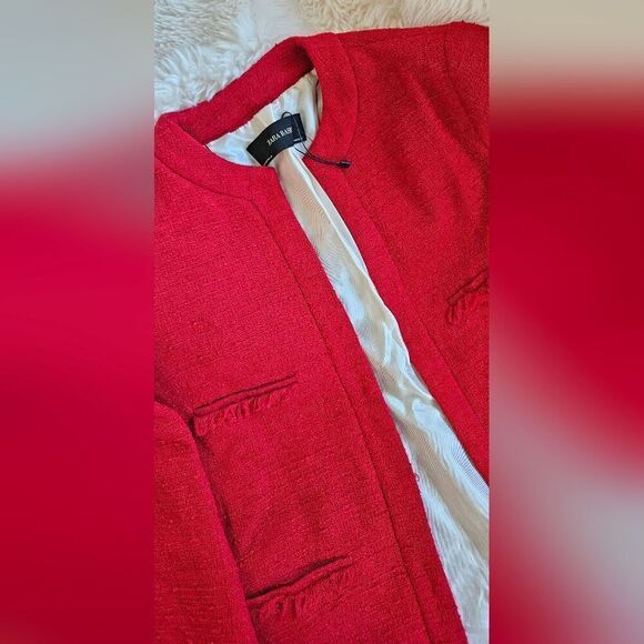Zara red coat jacket - Picture 6 of 11